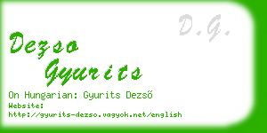 dezso gyurits business card
